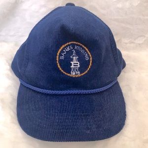 Vintage Banks Rigging Est. 1878 Yupoong Corduroy Flex Fit Baseball Cap NWOT